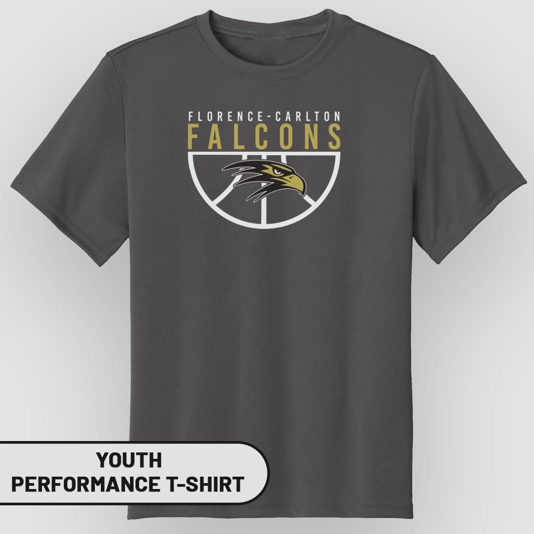 Florence Carlton Falcons Performance Youth T-Shirt