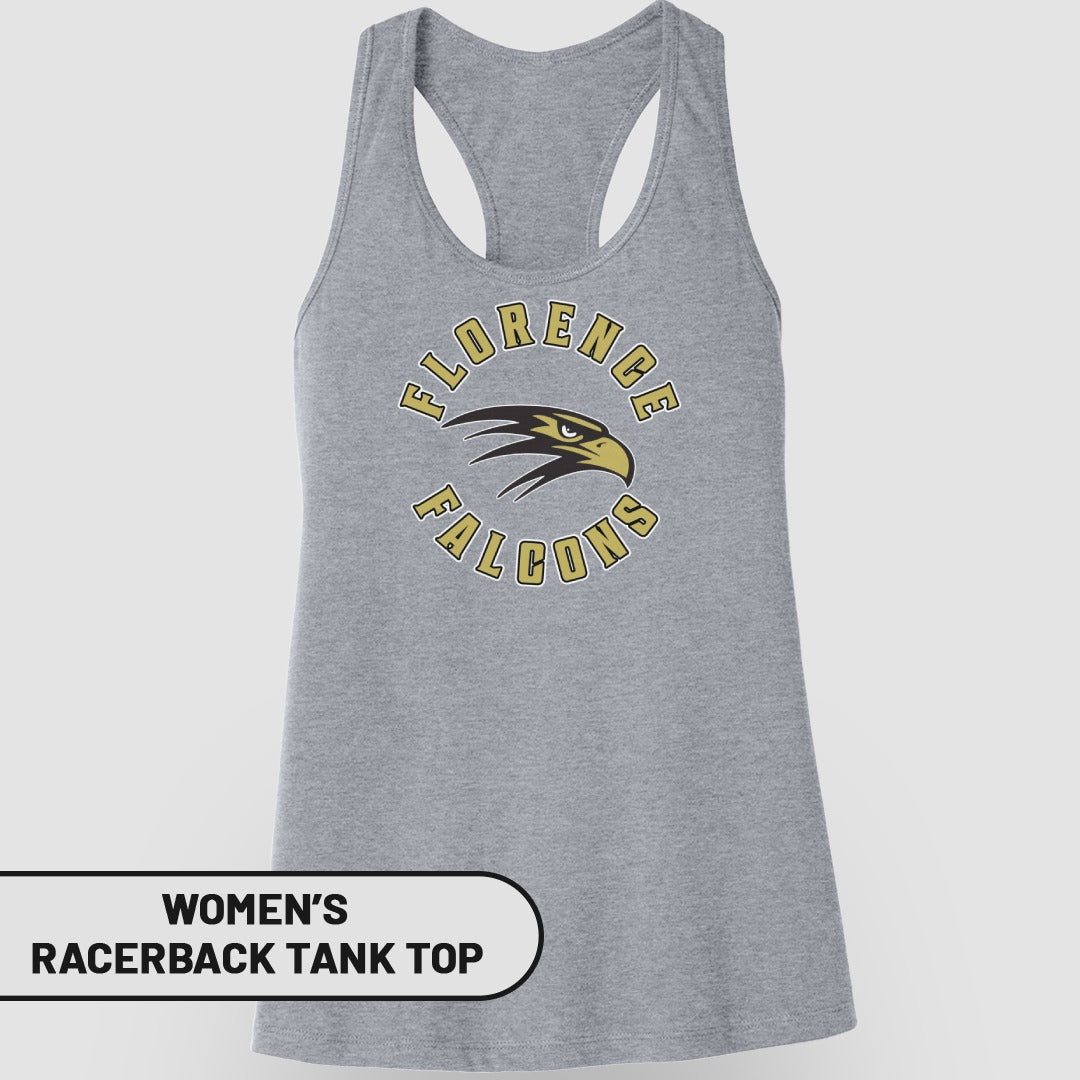 Florence Falcons Design Women's Racerback Tank Top
