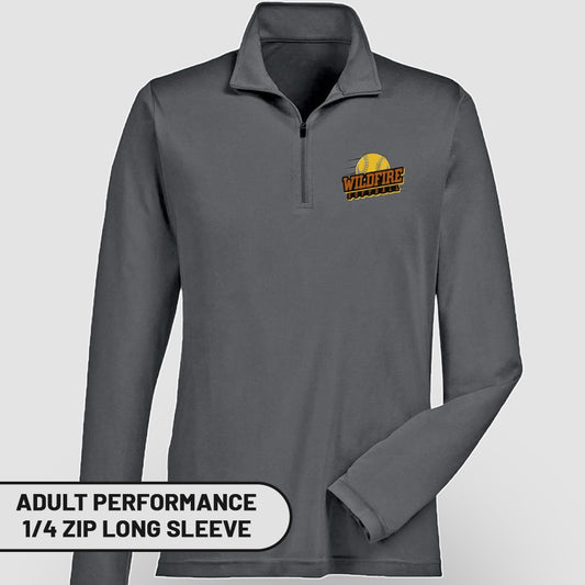 Adult Performance 1/4 Zip Long Sleeve Top Shirt Product