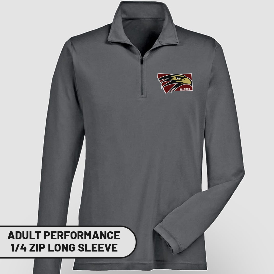 Adult Performance 1/4 Zip Long Sleeve Shirt