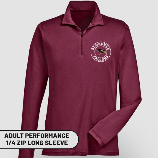 Adult Performance 1/4 Zip Long Sleeve pullover