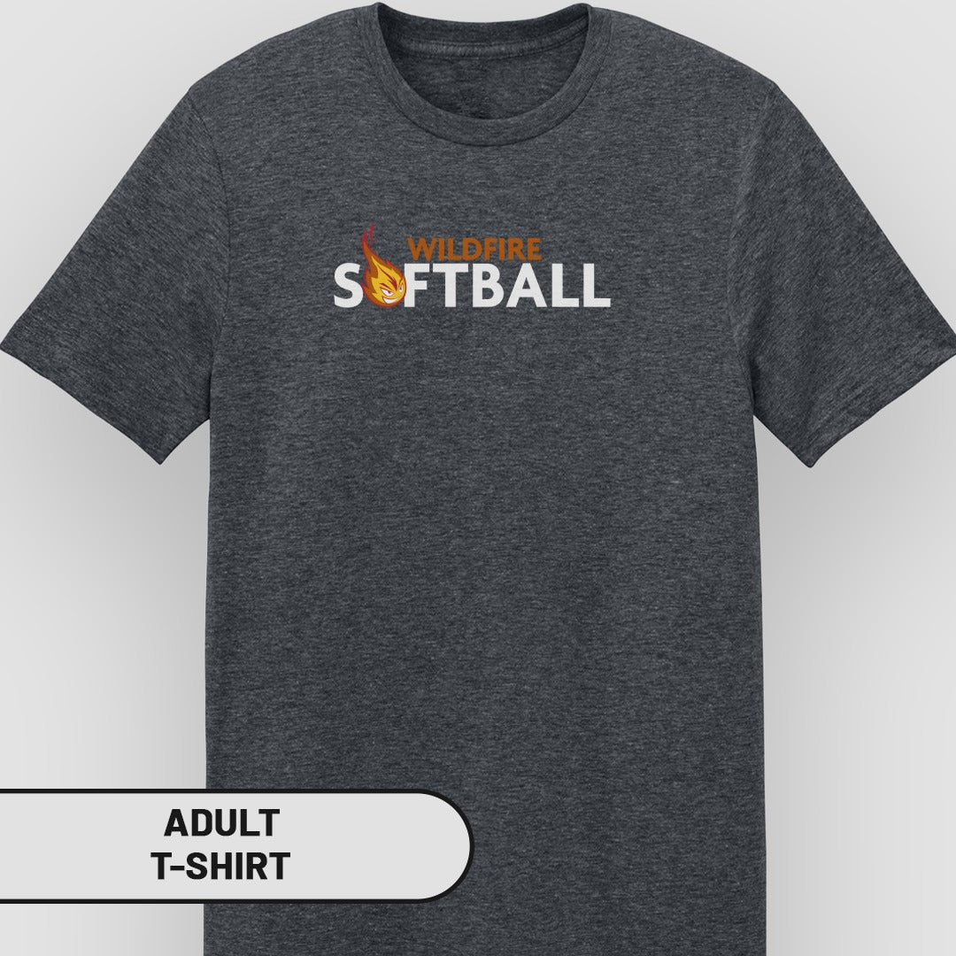 Wildfire Softball Adult T-Shirt with Logo for Fans