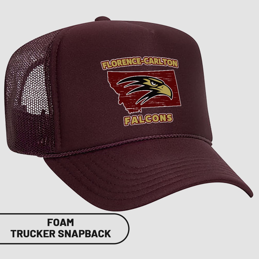 Florence Carlton Falcons Foam Trucker Snapback Hat