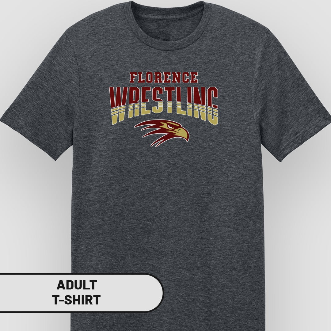 Florence Wrestling Graphic Print Adult T-Shirt