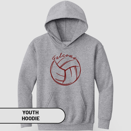 Falcons Volleyball Youth Hoodie