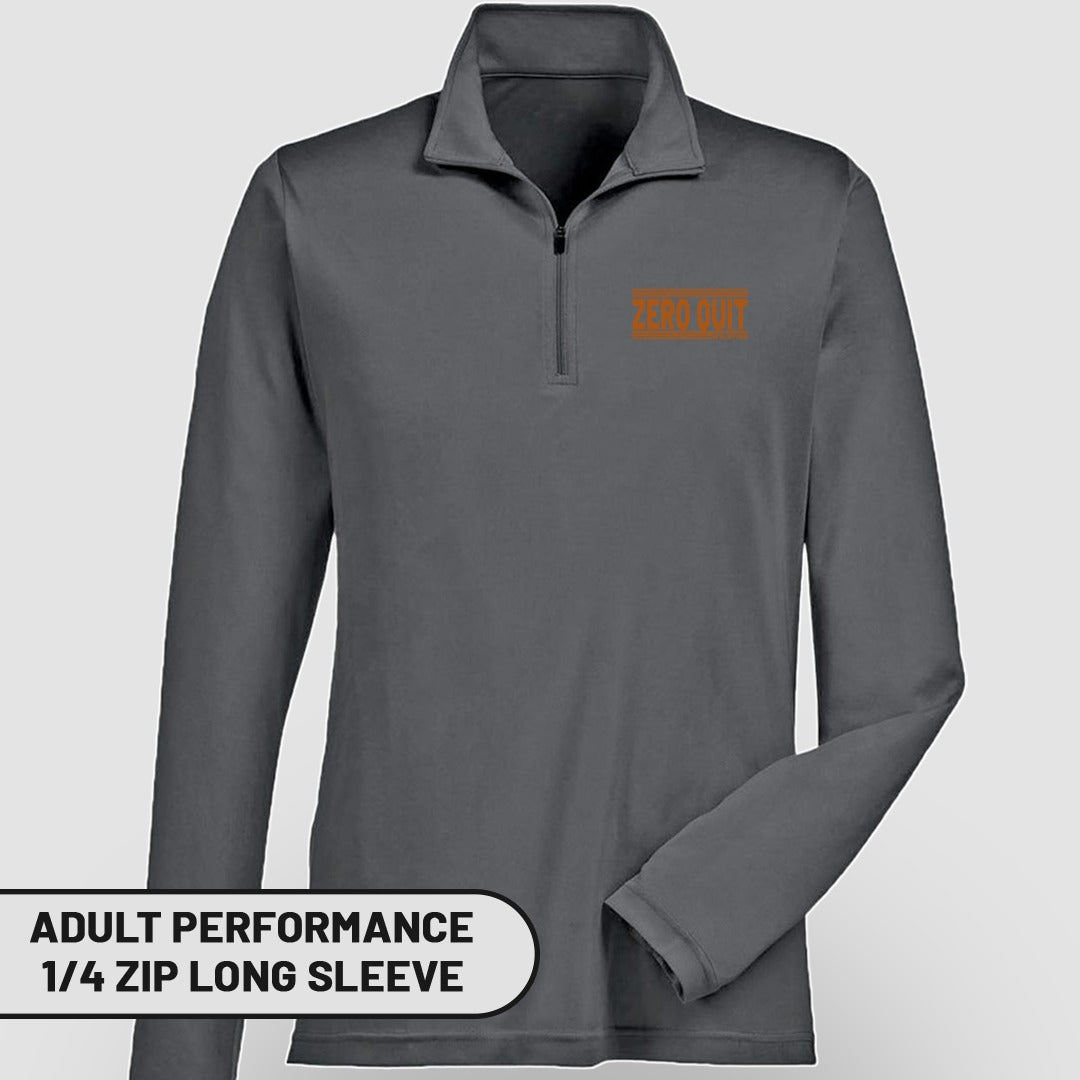 ADULT PERFORMANCE 1/4 ZIP LONG SLEEVE SHIRT