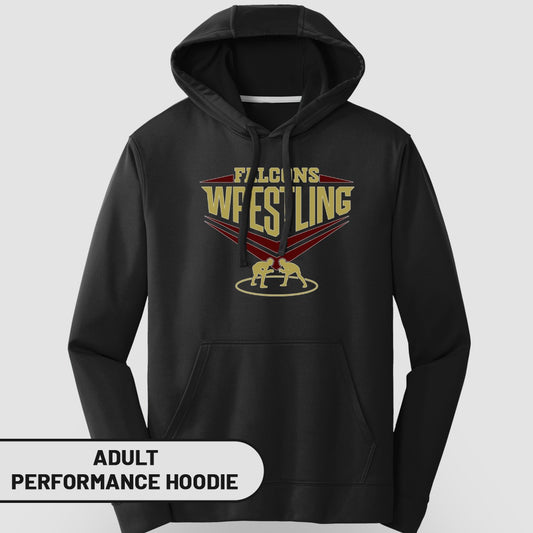 Falcons Wrestling Adult Performance Hoodie