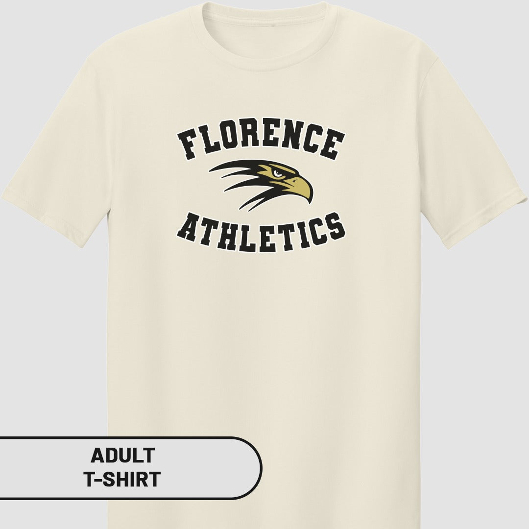 Florence Athletics with Eagle Logo Adult T-Shirt