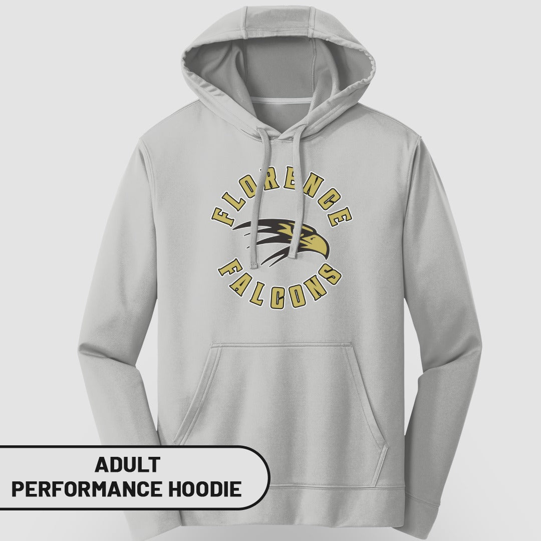 Florence Falcons Adult Performance Hoodie