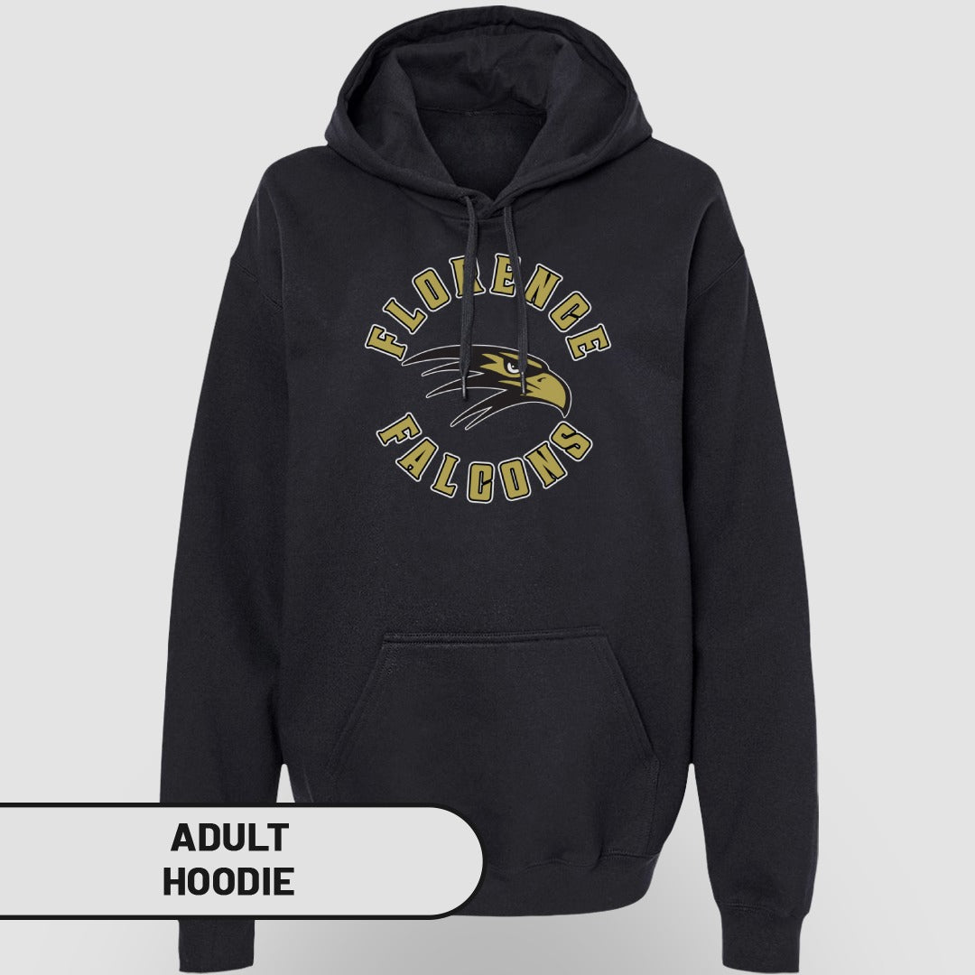 Florence Falcons Logo Print Adult Hoodie