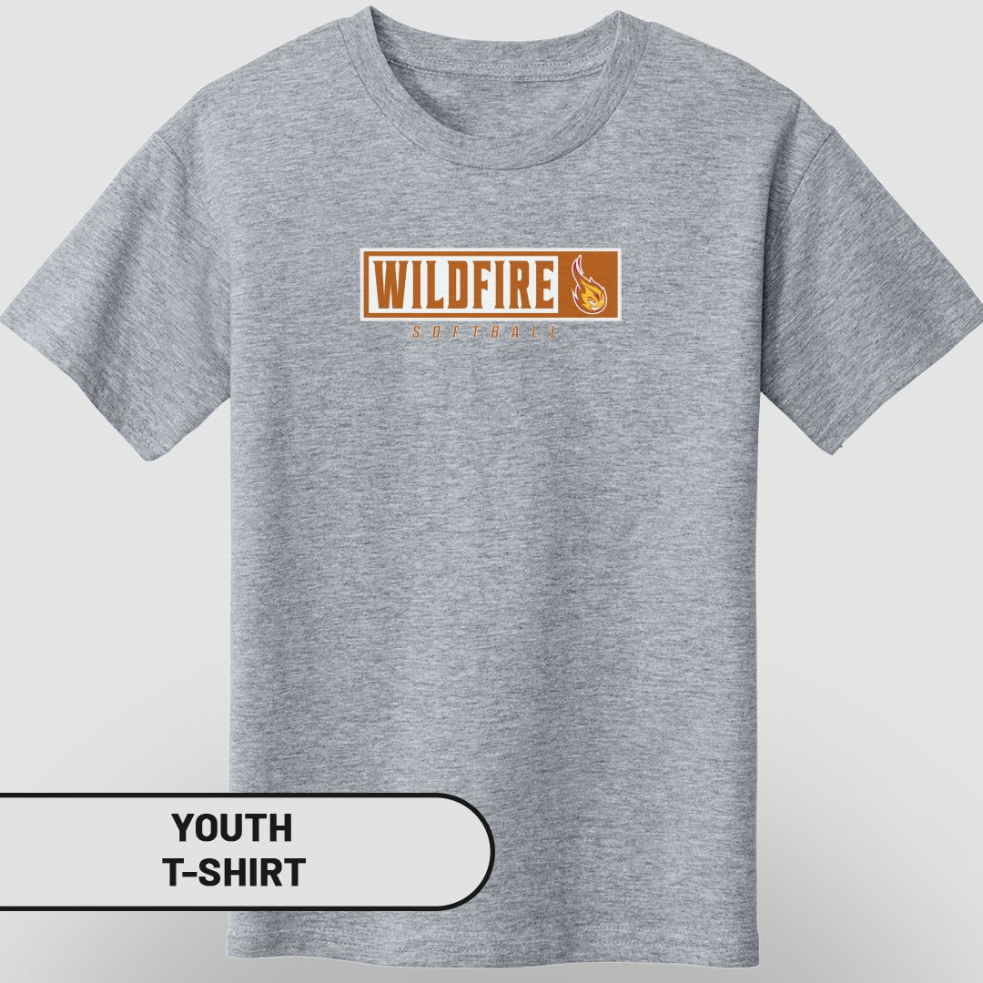 Wildfire Logo Graphic Youth T-Shirt Casual Design