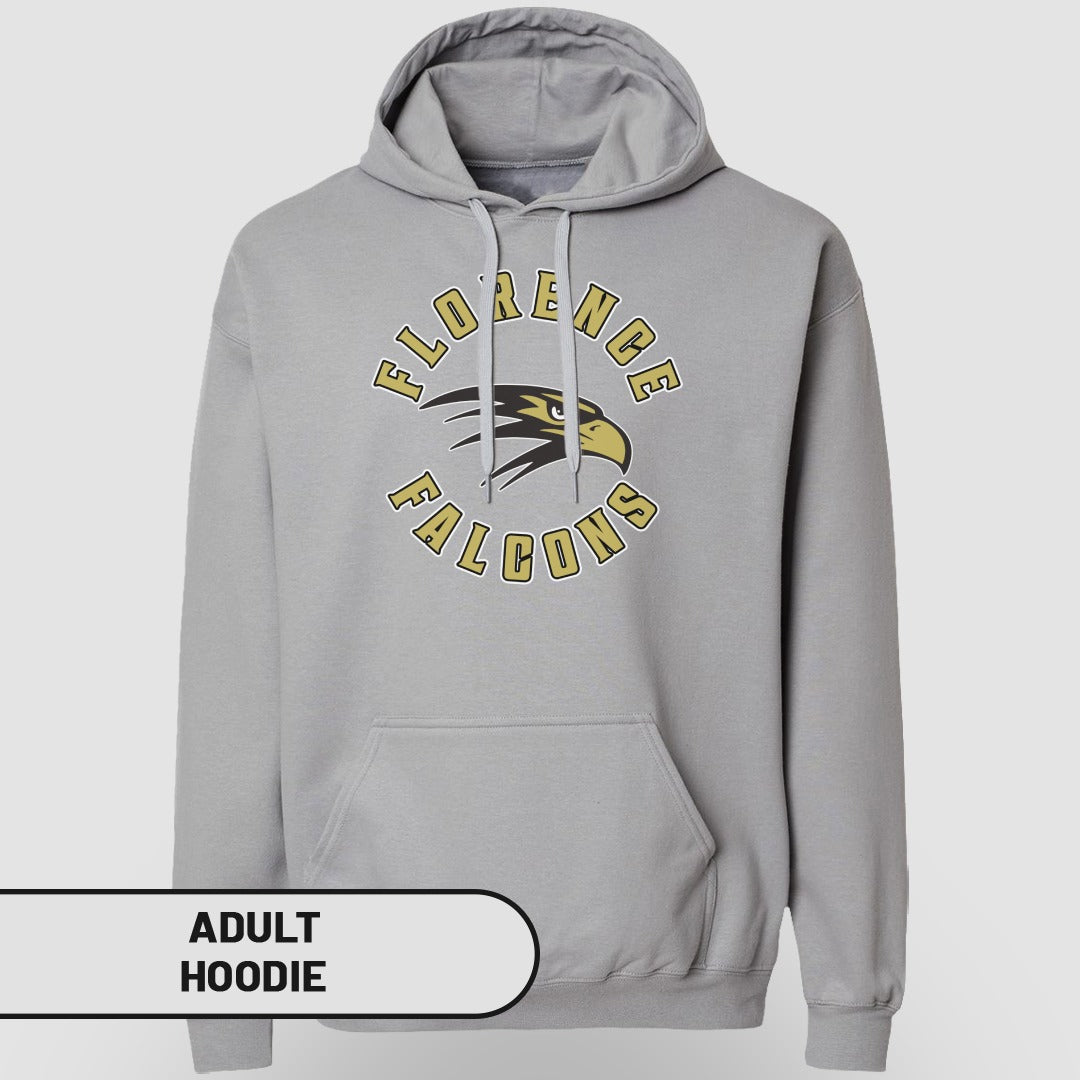 Florence Falcons Adult Grey Hoodie Product
