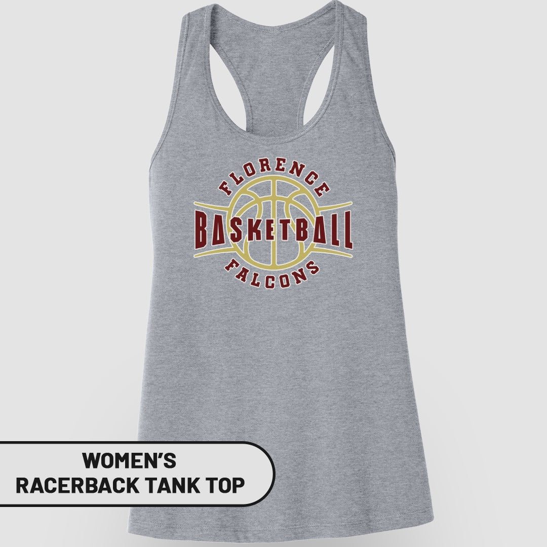 Florence Falcons Basketball Women's Racerback Tank Top