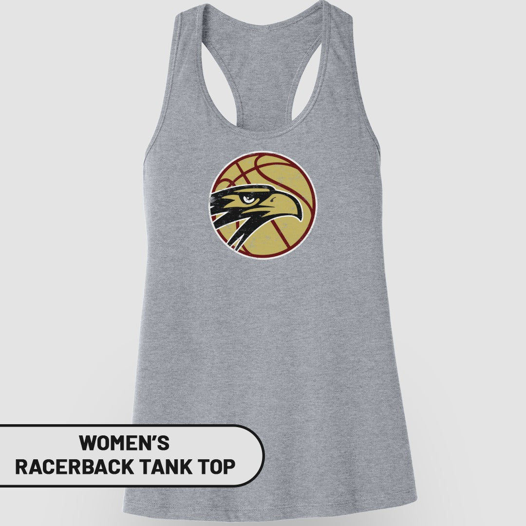 Eagle Basketball Graphic Women's Racerback Tank Top