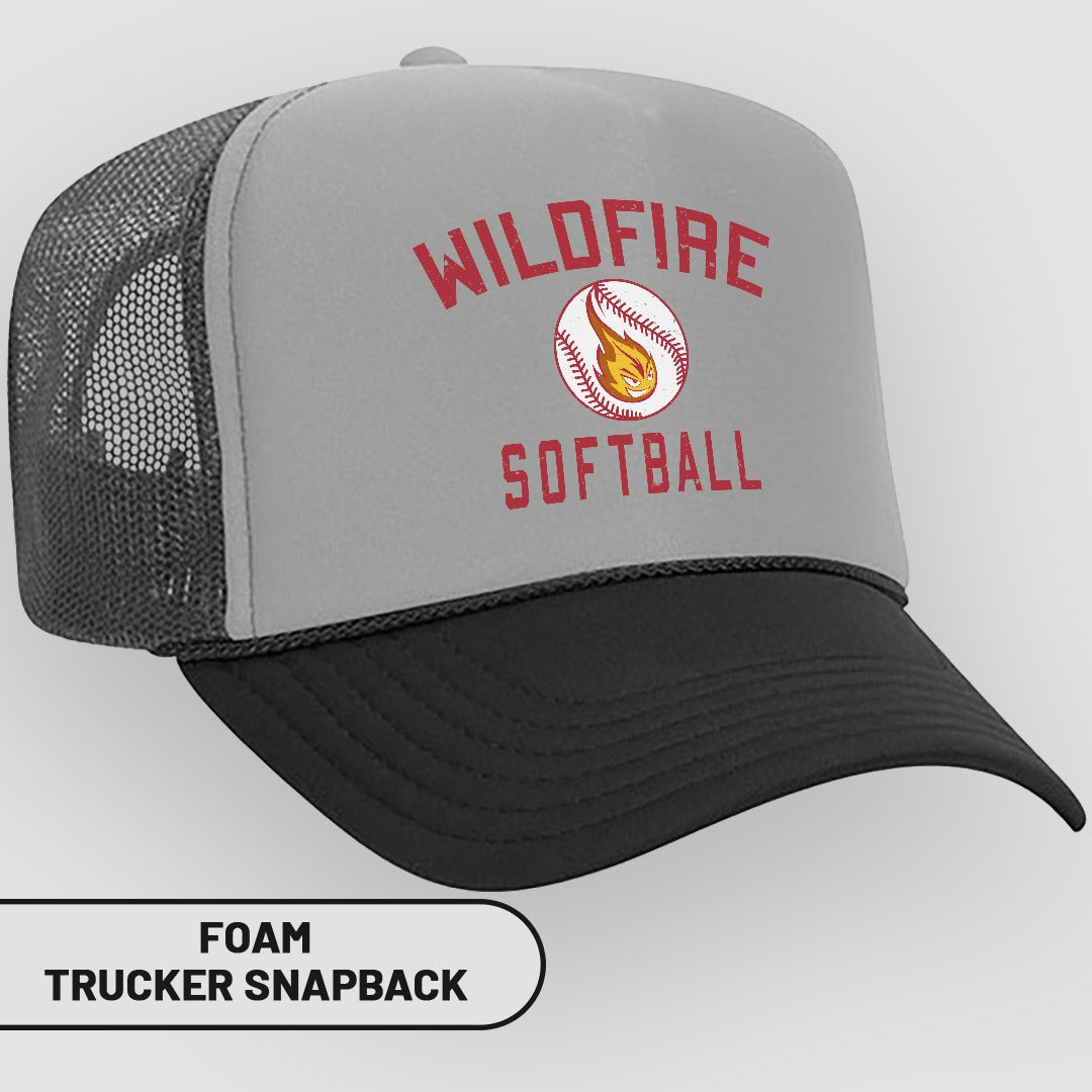 Wildfire Softball Logo Mesh Cap Foam Trucker Snapback