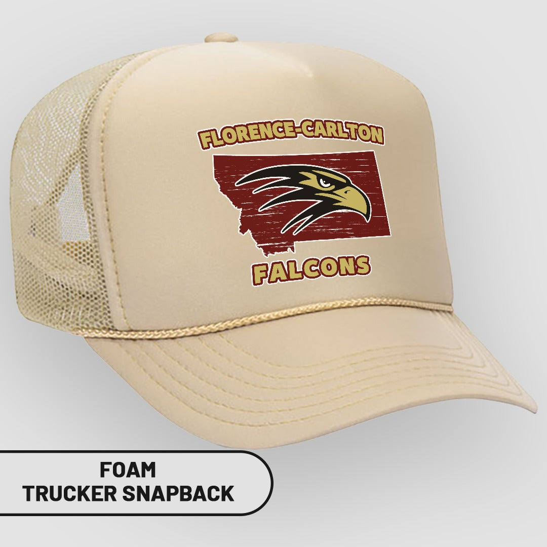 Florence-Carlton Falcons Foam Trucker Snapback