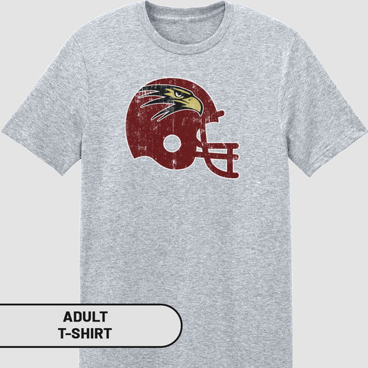 Vintage Football Helmet Graphic Adult T-Shirt