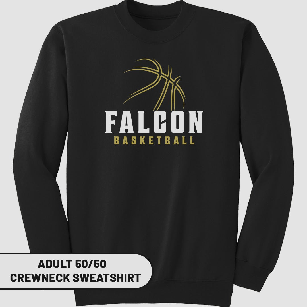 Falcon Basketball Crewneck Sweatshirt with Sports Design