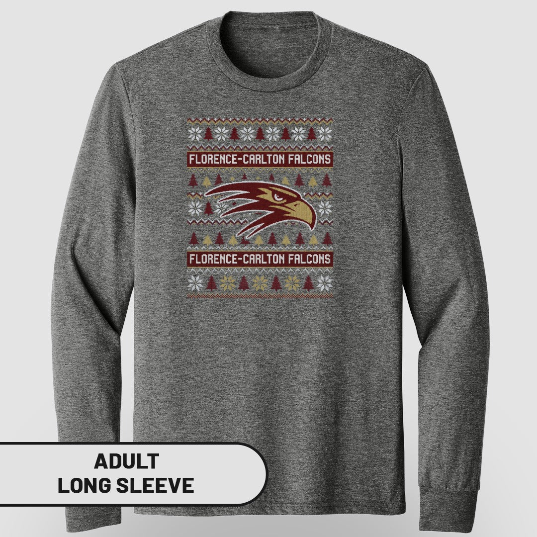 Florence-Carlton Falcons Graphic Adult Long Sleeve Shirt