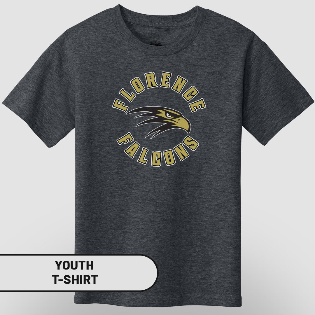 Florence Falcons Graphic Youth T-Shirt for School Spirit