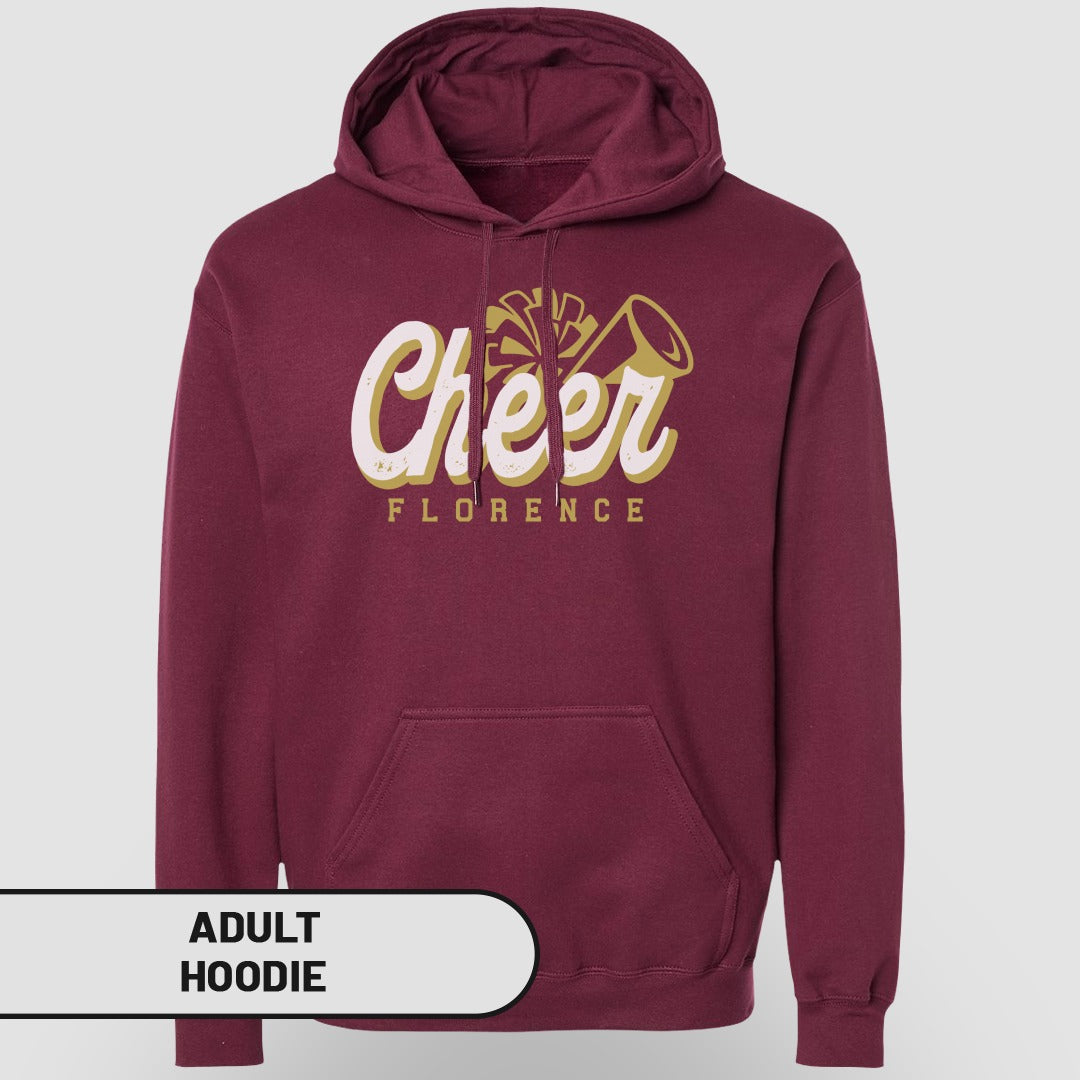 Cheer Florence Maroon Adult Hoodie