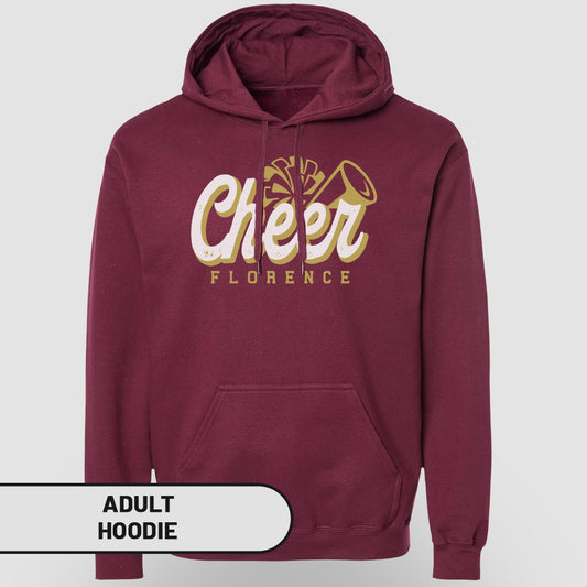 Cheer Florence Maroon Adult Hoodie