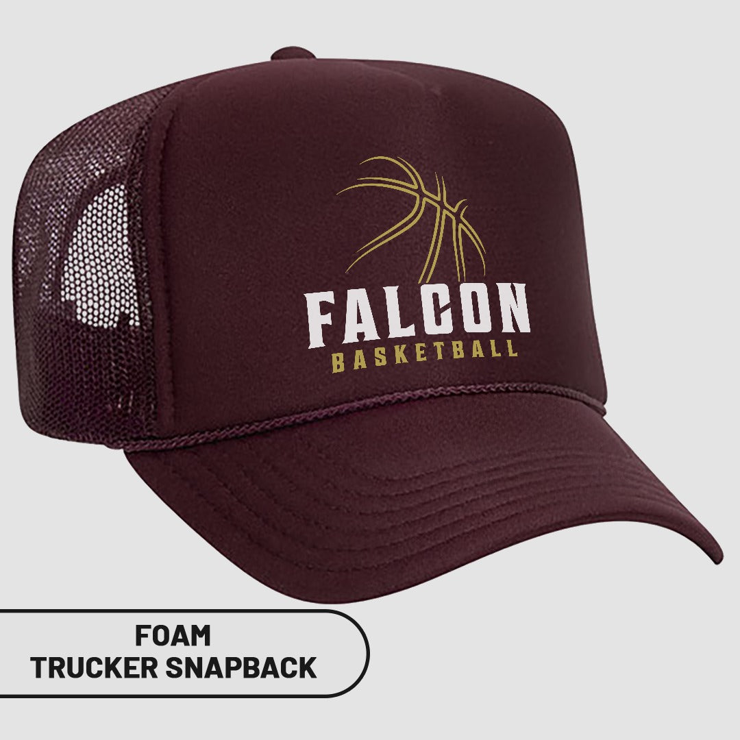 Falcon Basketball Foam Trucker Snapback Hat