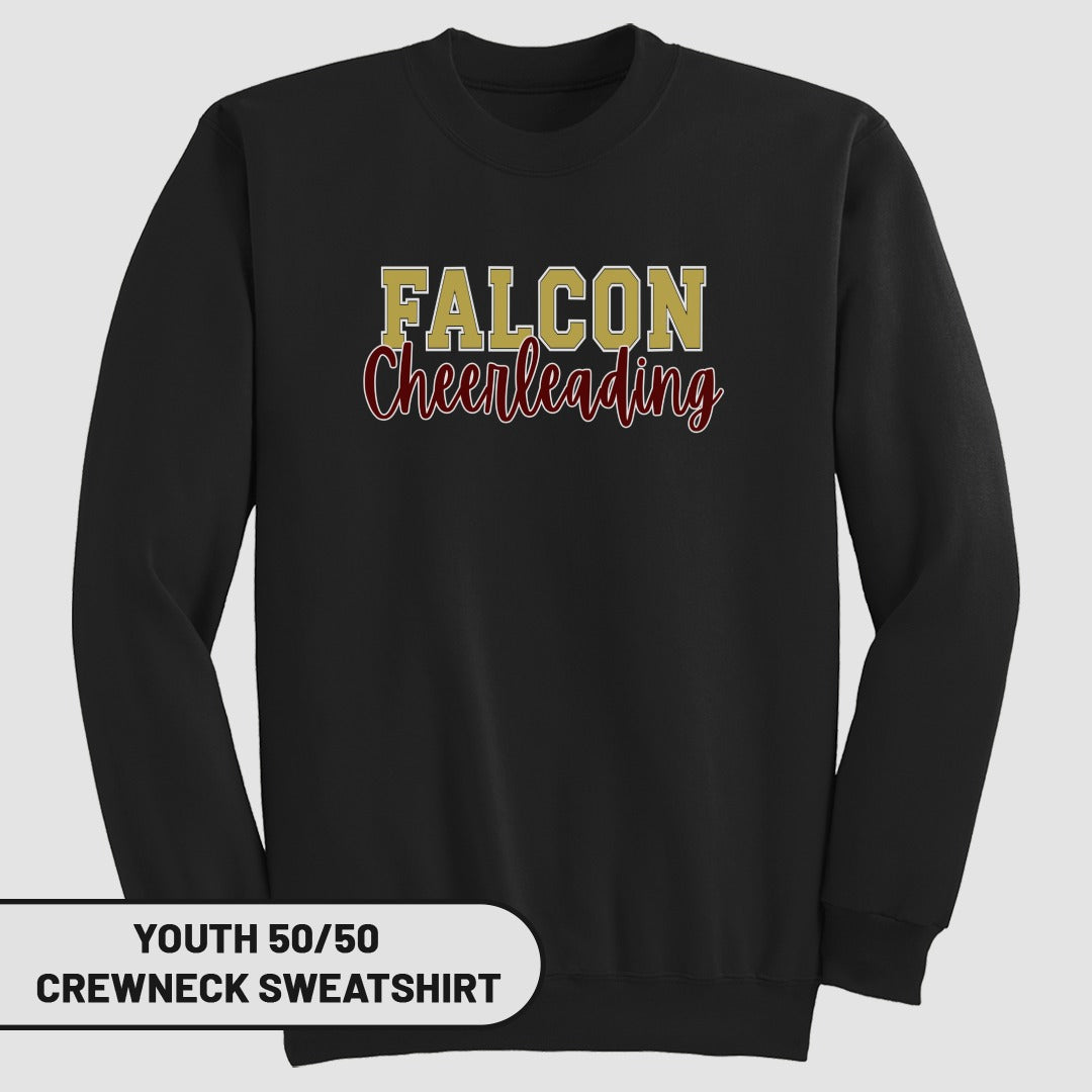 Falcon Cheerleading Youth 50/50 Crewneck Sweatshirt