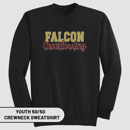 Falcon Cheerleading Youth 50/50 Crewneck Sweatshirt