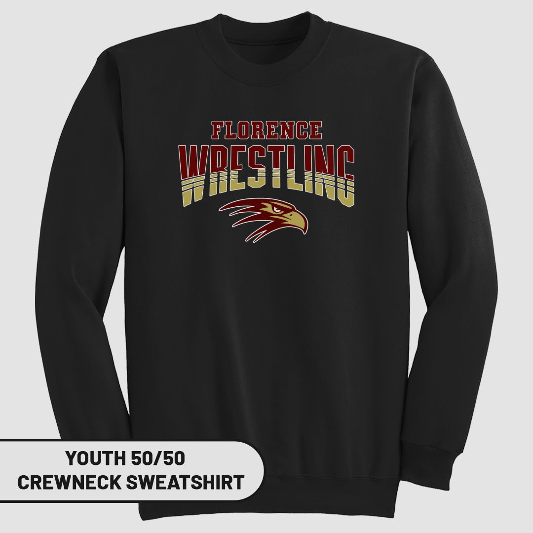 Florence Wrestling Youth Crewneck Sweatshirt Product