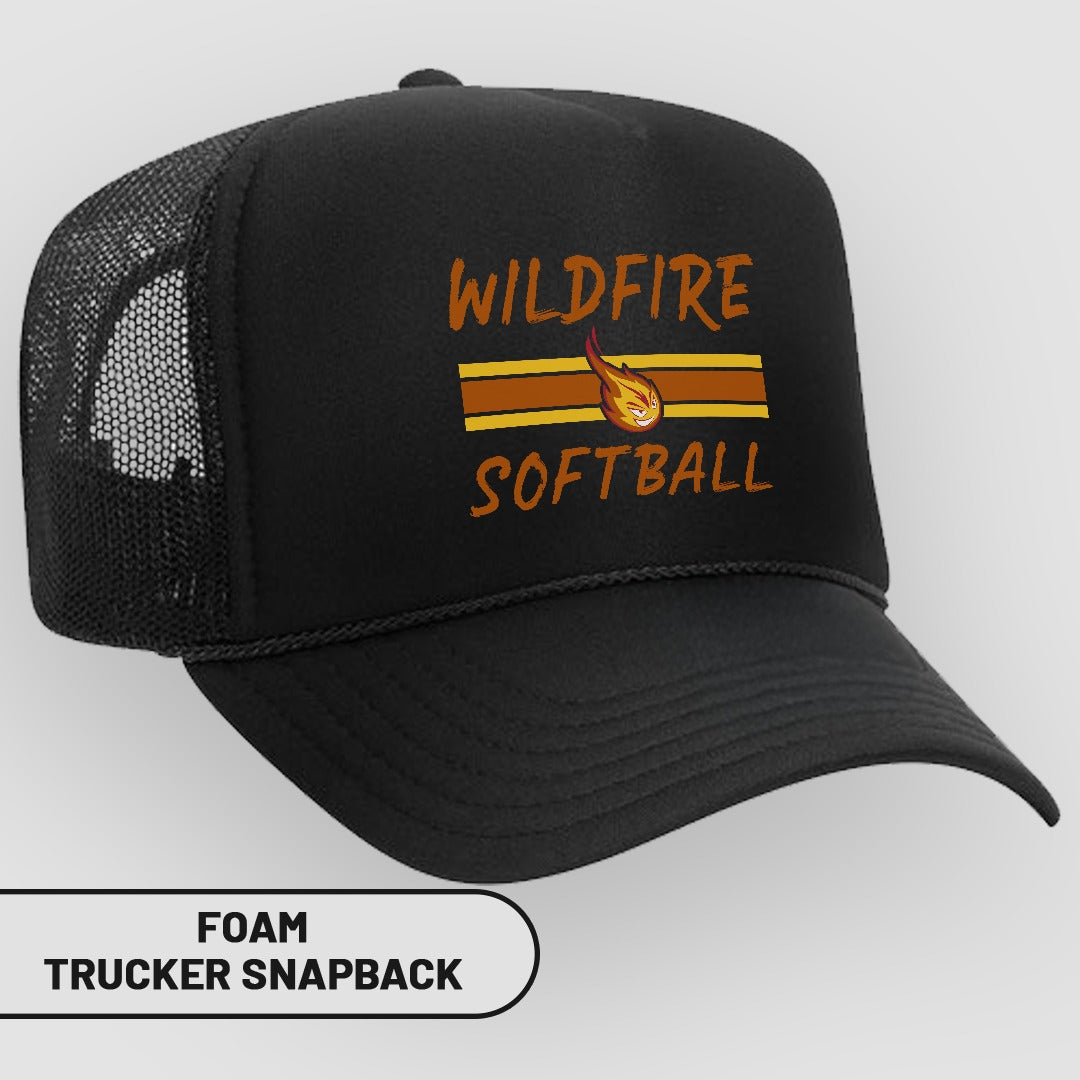 Wildfire Softball Foam Trucker Snapback Hat