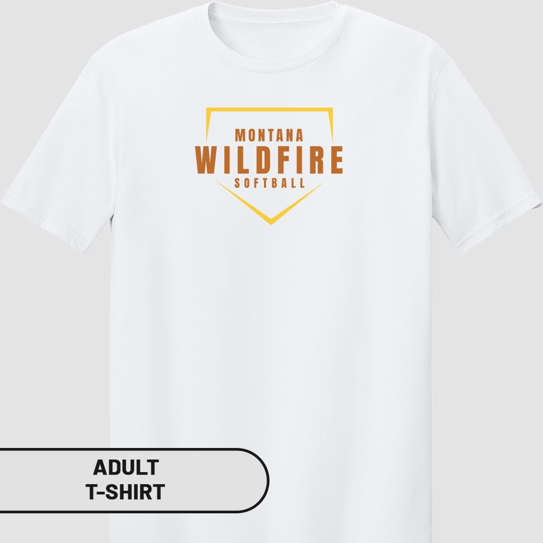Montana Wildfire Softball Adult T-Shirt