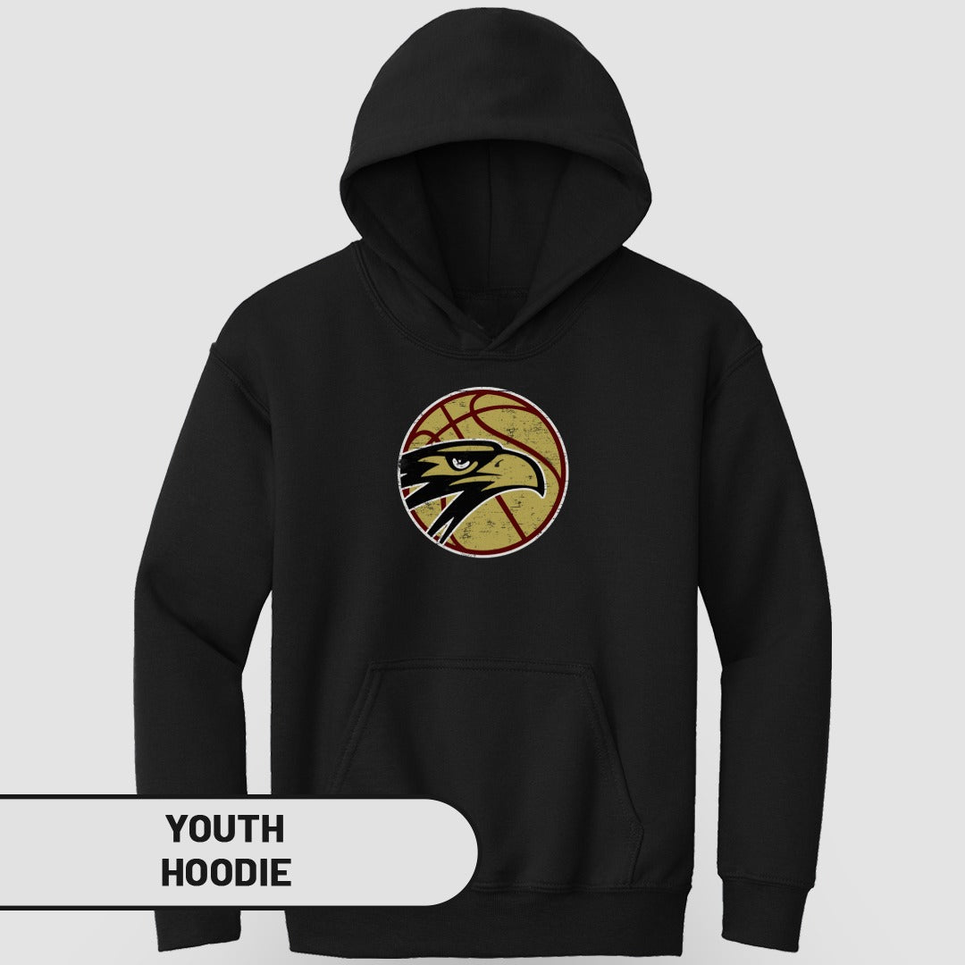 Youth Hoodie with Basketball Hawk Logo Design