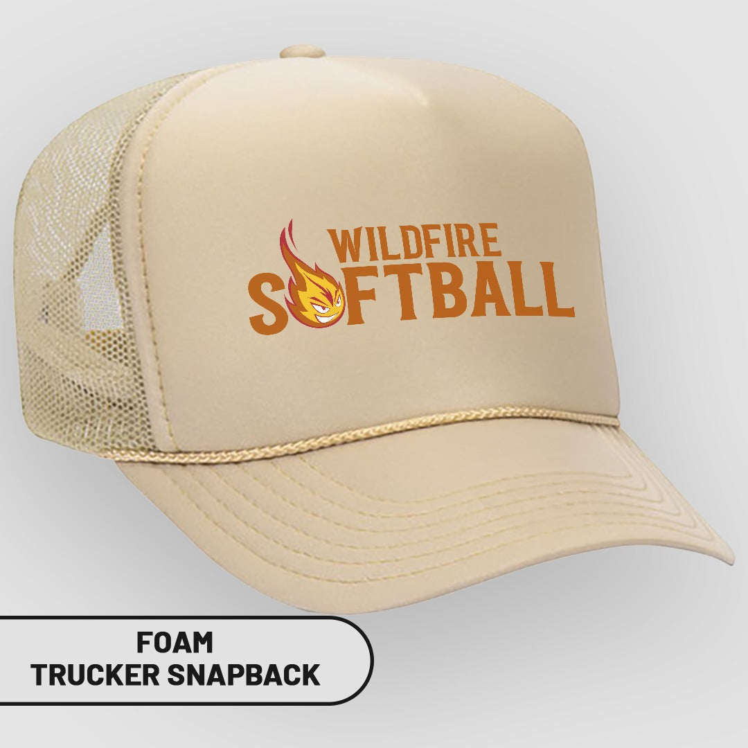 Wildfire Softball Foam Trucker Snapback Hat
