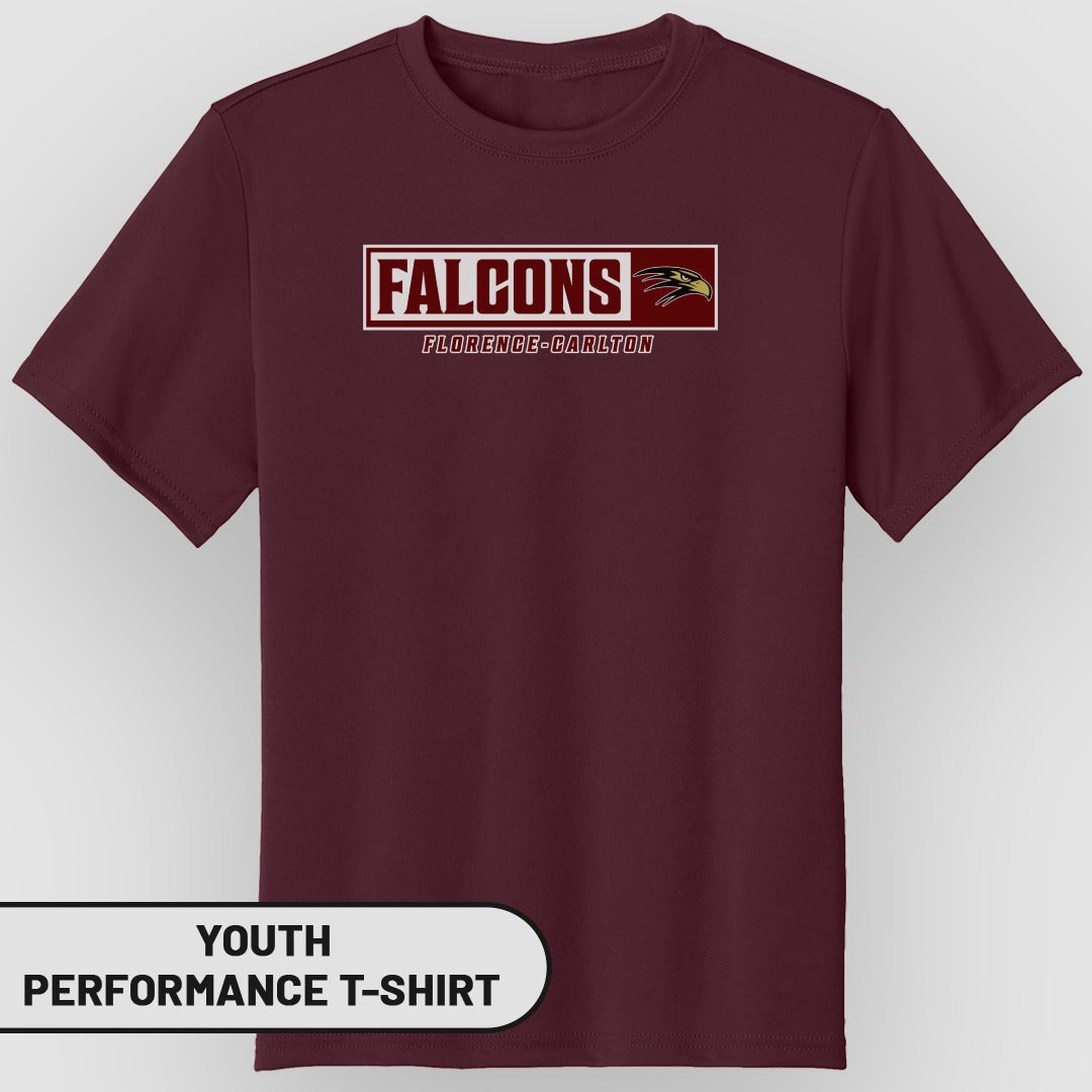 Florence-Carlton Falcons Youth Performance T-Shirt