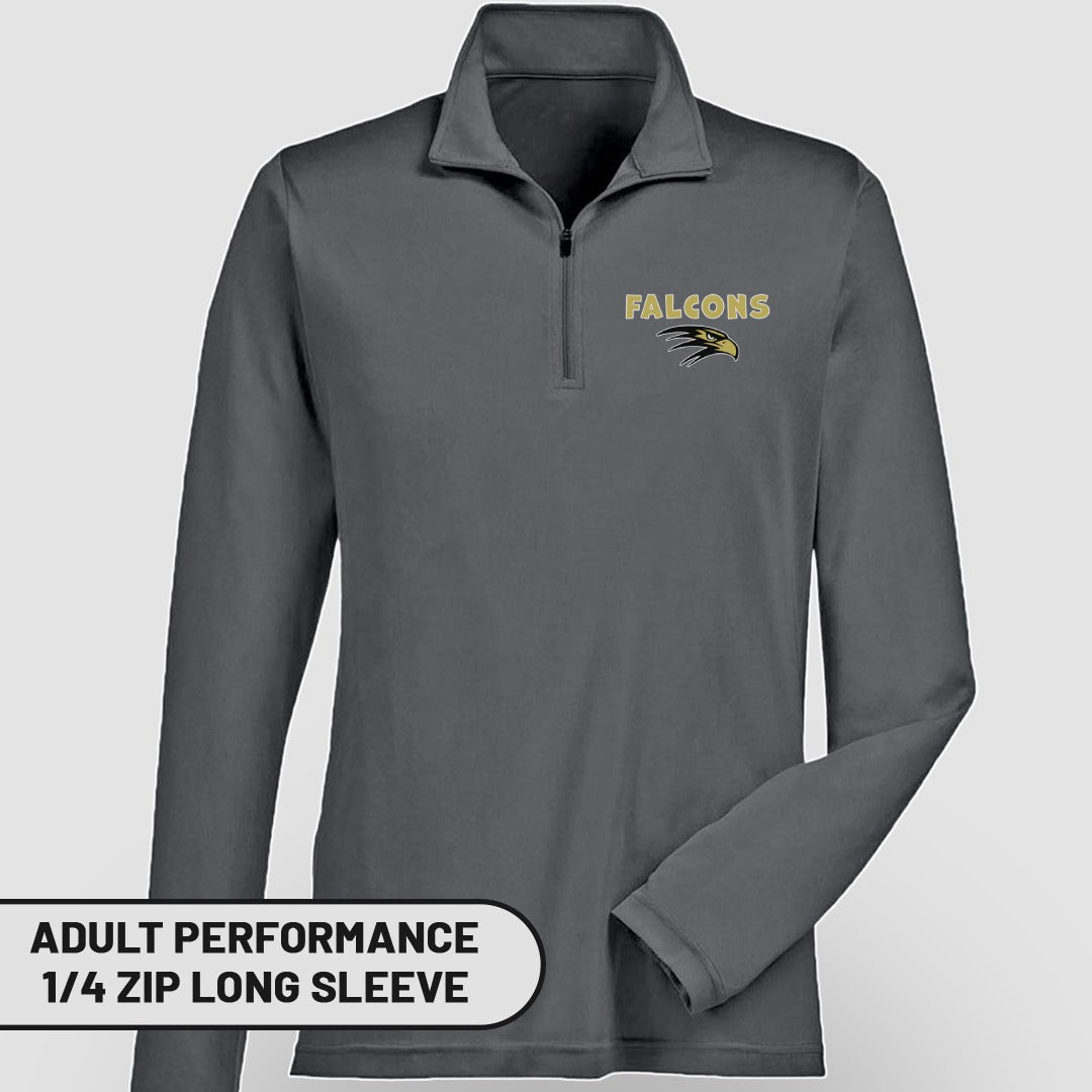 Falcons Adult Performance 1/4 Zip Long Sleeve