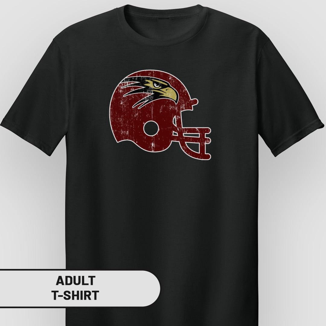Vintage Red Football Helmet Adult T-Shirt Product