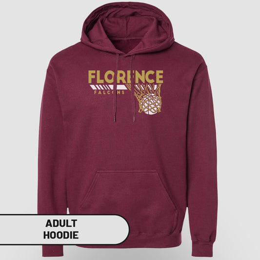 Florence Falcons Basketball Design Adult Hoodie