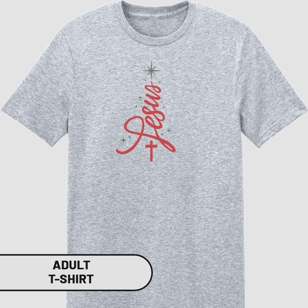 Jesus with Cross Decorative Adult T-Shirt
