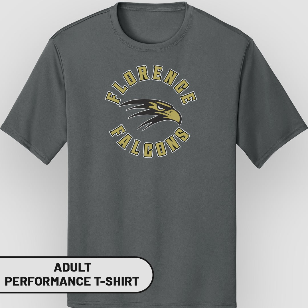 Florence Falcons Adult Performance T-Shirt Product