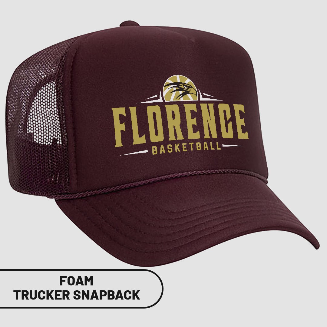 Florence Basketball Foam Trucker Snapback Hat