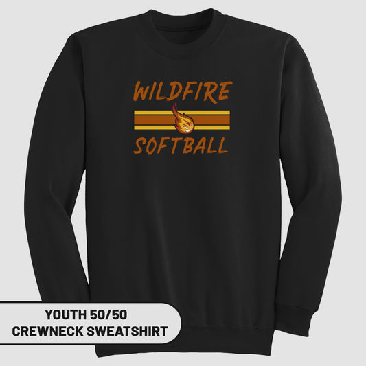 Wildfire Softball Youth Crewneck Sweatshirt