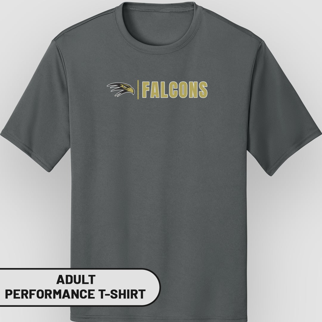 Falcons Logo Graphic Adult Performance T-Shirt