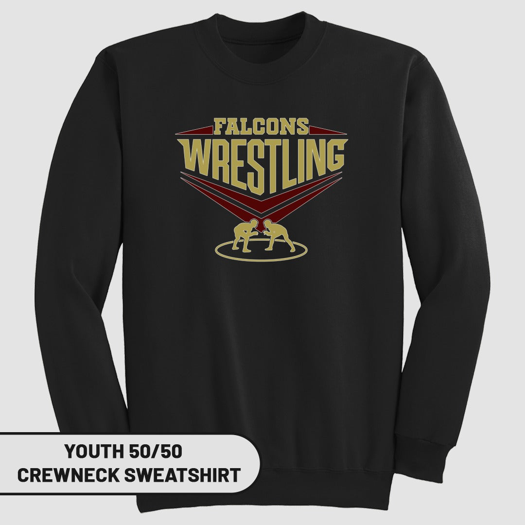 Falcons Wrestling Youth Crewneck Sweatshirt