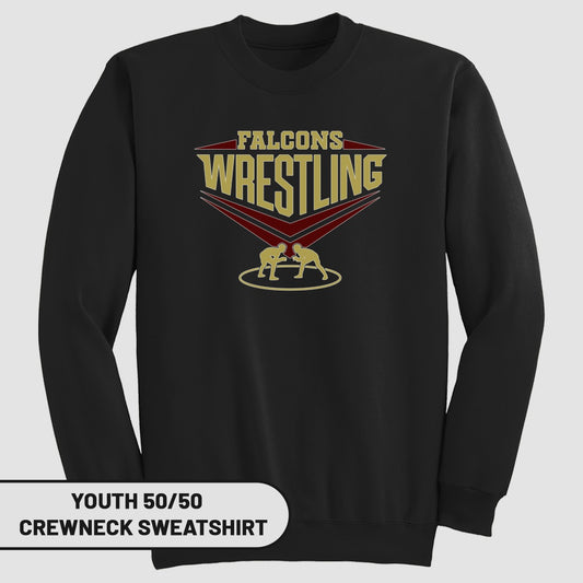Falcons Wrestling Youth Crewneck Sweatshirt