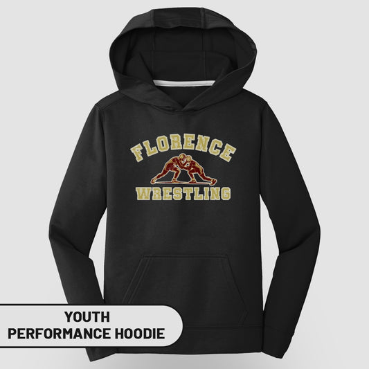 Florence Wrestling Youth Performance Hoodie