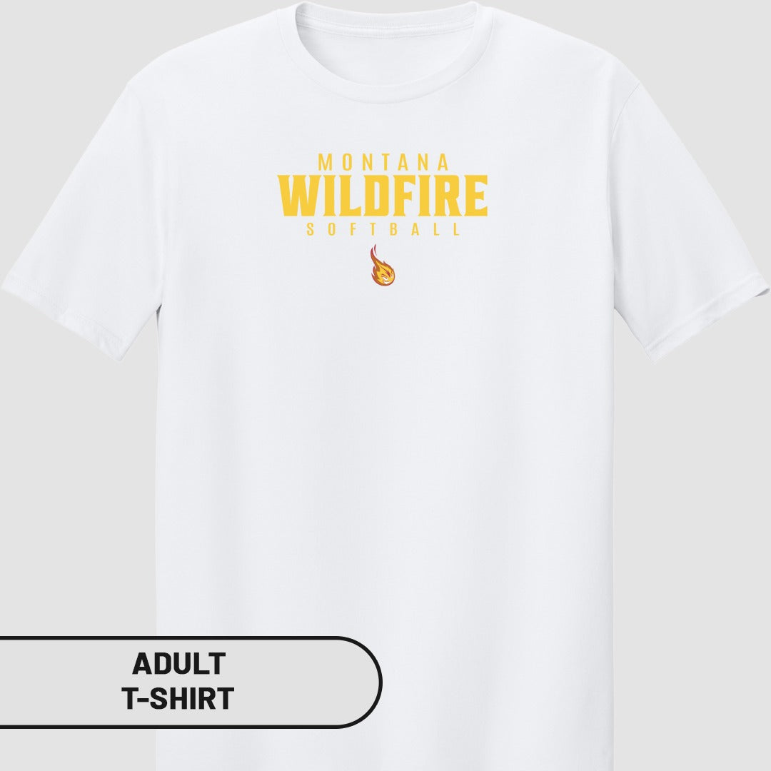 Montana Wildfire Softball Adult T-Shirt