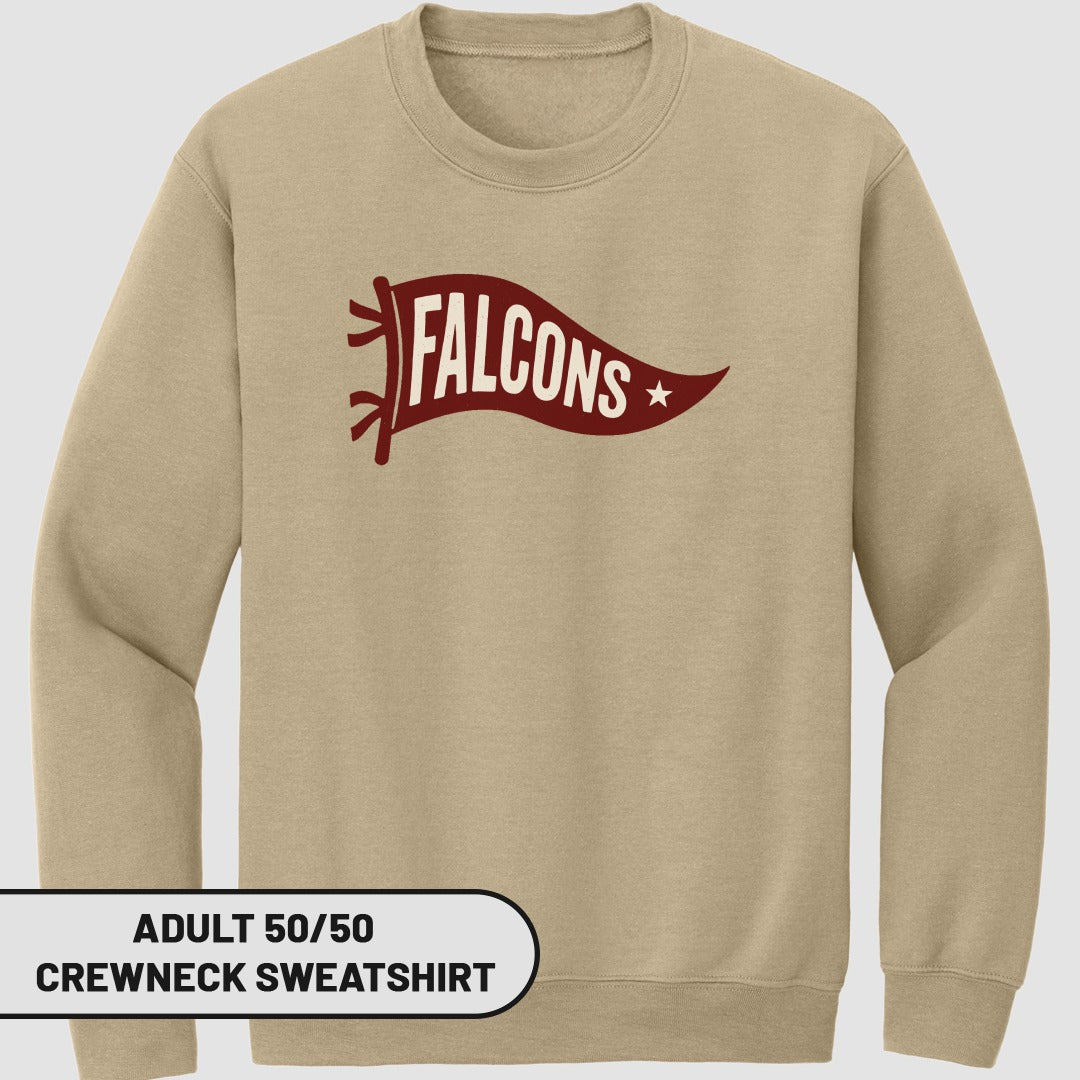 Adult Falcons Crewneck Sweatshirt Comfortable Fit