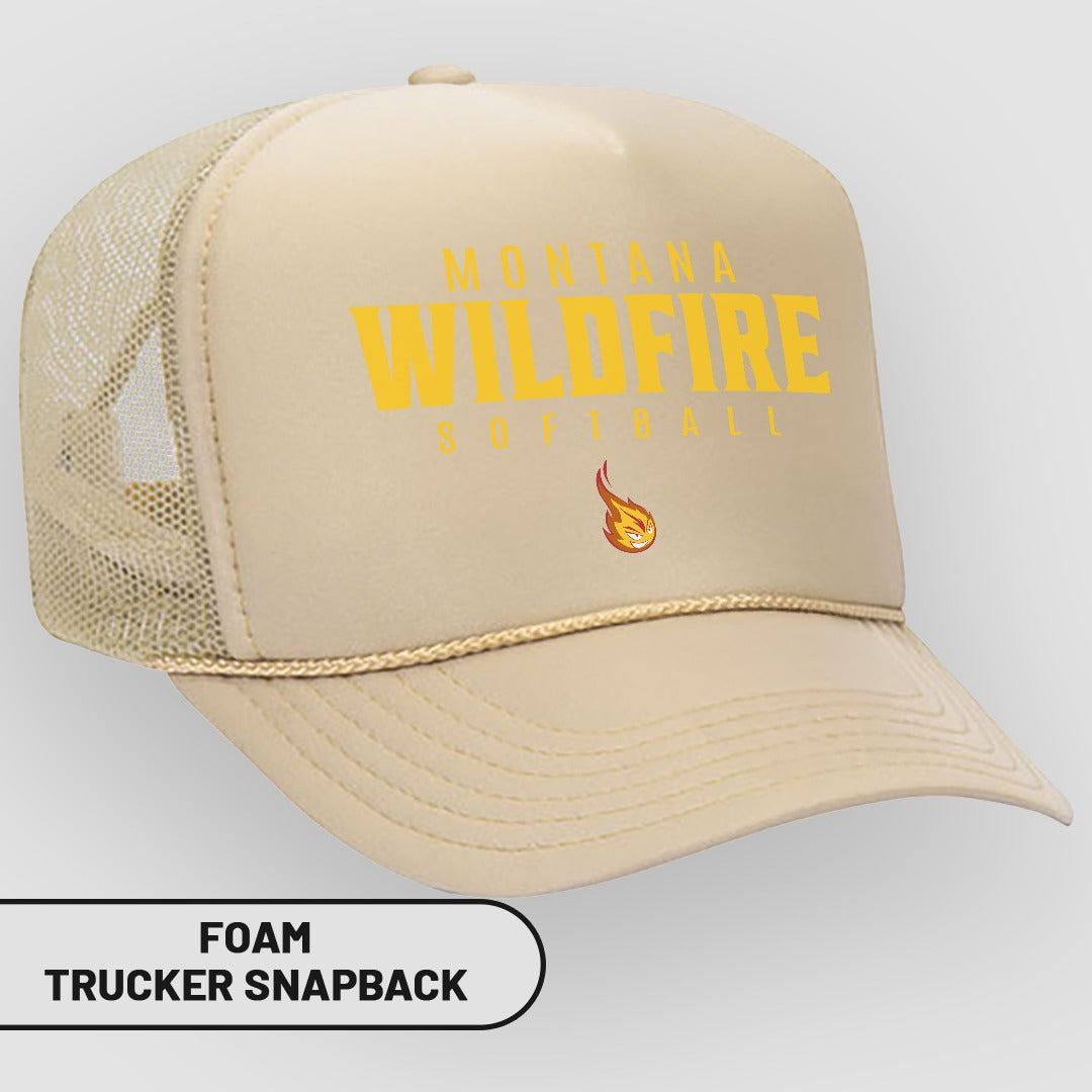 Montana Wildfire Softball Foam Trucker Snapback