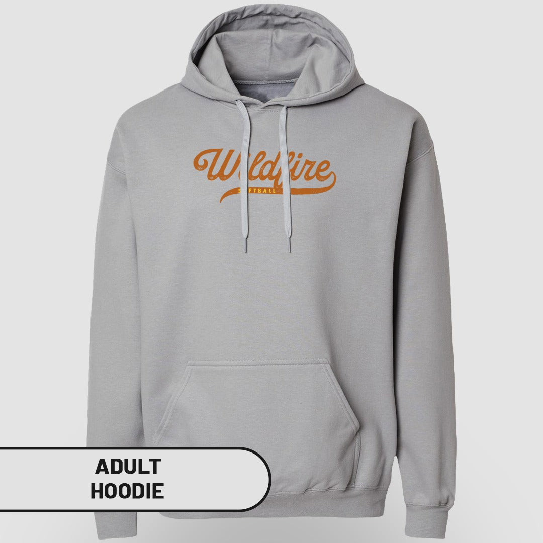 Comfortable Wildfire Branded Light Gray Adult Hoodie